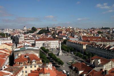 Vue sur la place Rossio.