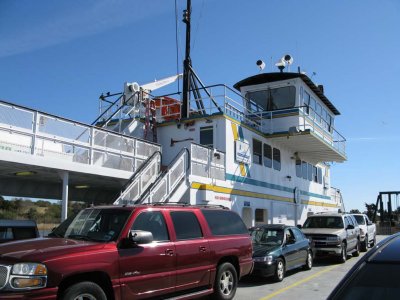 CARS LOADING ON THE FERRY