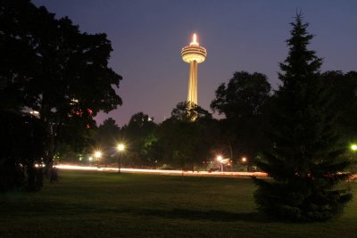 SKYLON TOWER AT NIGHT