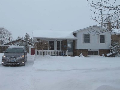 AFTER SNOW BLOWING THE DRIVEWAY