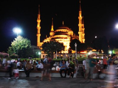 The Blue Mosque under lights 3