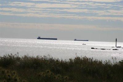 Shipping of Point Sampson, waiting to load Iron Ore