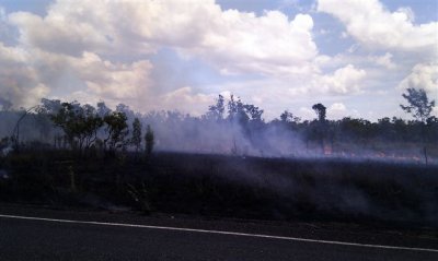Fire at site entrance 2
