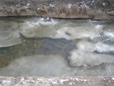 Local river -11C.Frozen