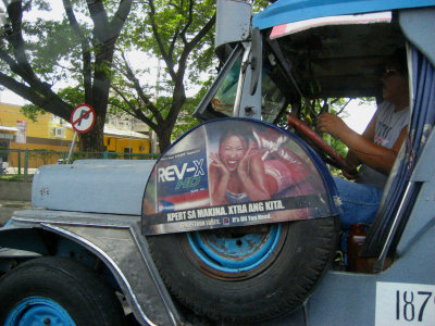 Happy Ad on jeepney