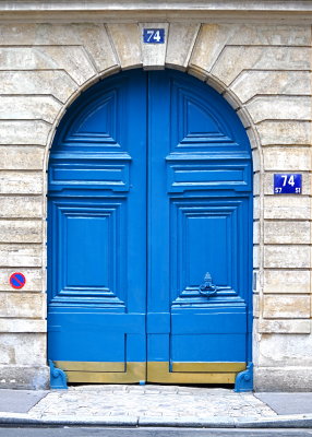 Freshly Painted Blue Door