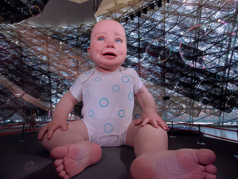 Giant Baby at the Spain Pavillion