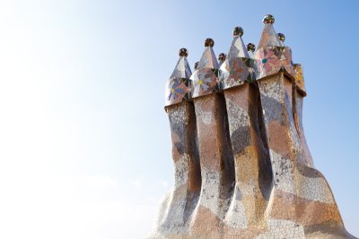 Chimney on the roof of Casa de Battlo - Gaudi   More pictures here 