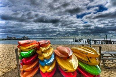 Kayaks and Sky