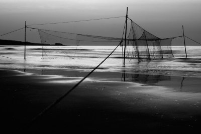 Salmon Nets Lunan Bay.