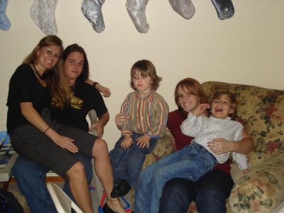 Generations: Britt, RJ, and Brianna with 2 of Britt's boys (before the twins)