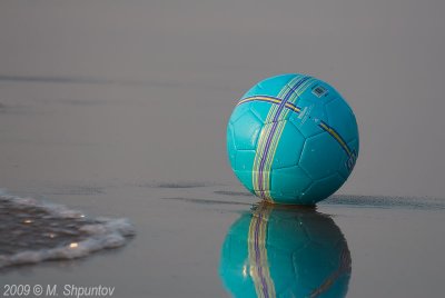 Lost Ball on A Beach
