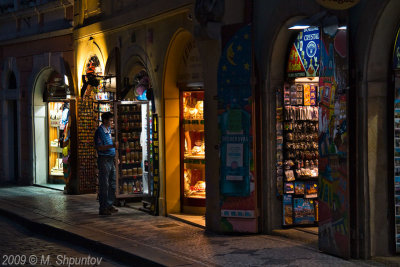 Prague Little Shops at Night