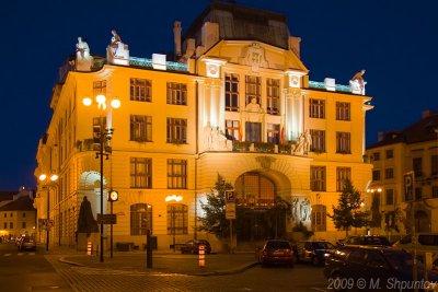 Prague Buildings at Night