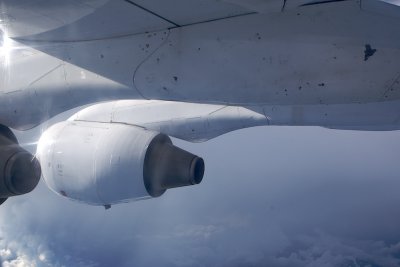 In flight in Lufthansa RJ85 enroute to Munich