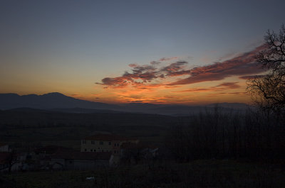Our first beautiful sunrise just outside the hostel in Ag. Georgios