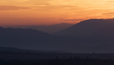 Our first beautiful sunrise just outside the hostel in Ag. Georgios