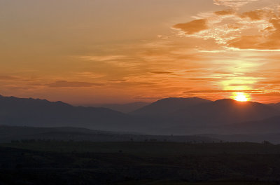 Our first beautiful sunrise just outside the hostel in Ag. Georgios