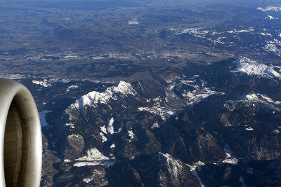 Clear view over the Alpes