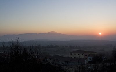 Our first beautiful sunrise just outside the hostel in Ag. Georgios