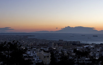 Mount Olympus and the Bay of Thessaloniki