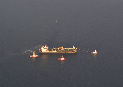 A big gass-tanker as viewed from the aircraft