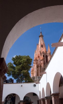 La Parroquia From a Nearby Courtyard