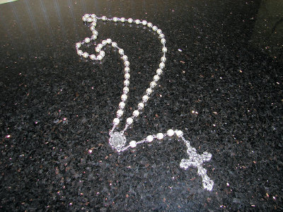 St Patrick's Gift Shop Purchase -  Pearl Rosary