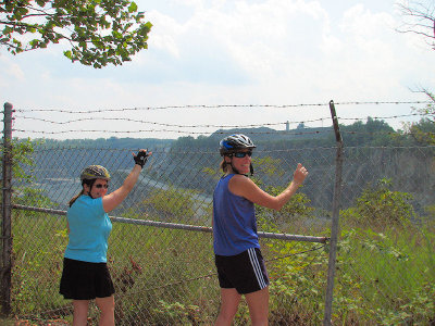 Lucia and Tory at Luck Stone Quarry Overlook