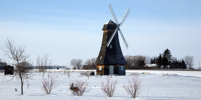 Windmill on a Cold Winter Afternoon