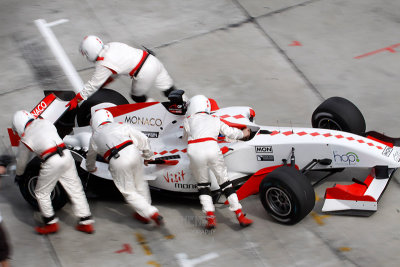 Team Monaco returns into pit