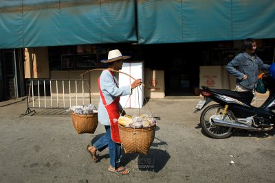Street hawker on the streets in Chiang Mai