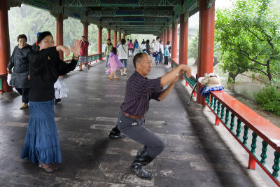 Beijingites practices wushu