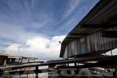 Water village in Labuan (Malaysia)