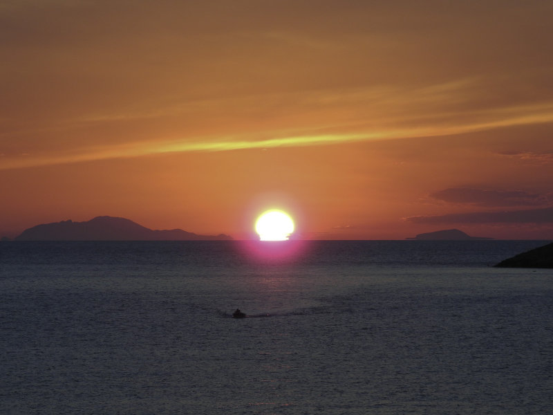 Sunset over the islands