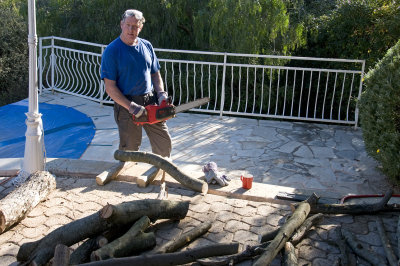 Man with saw