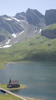 Chapel and lake - Melchsee-Frutt