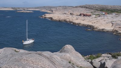 Yacht and granite coast