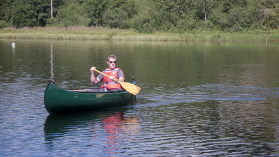 CC in a canoe!