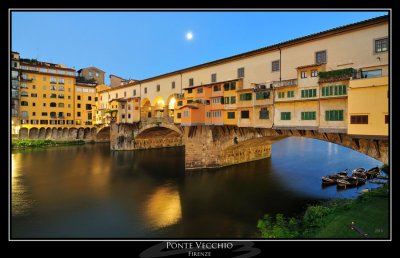 Ponte Vecchio and the moon