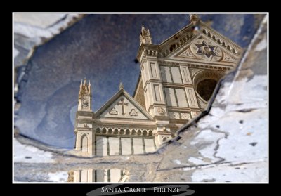 Santa Croce - Firenze - puddle reflection