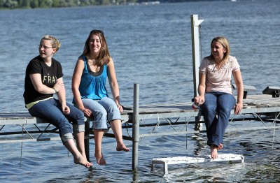 Girls on the dock