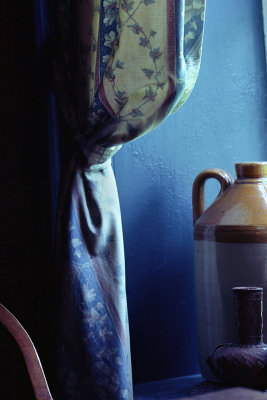 stuff in window light