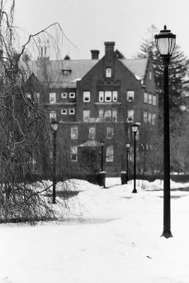 winter campus shot