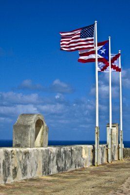 Flags at San Cristobal