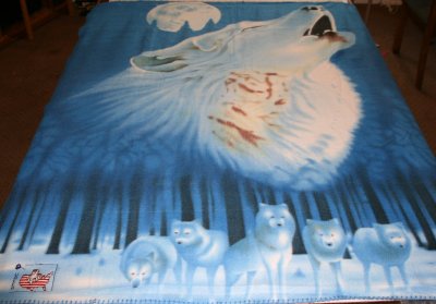 Howling Wolf Fleece Blanket (does not have UAKKA Logo)