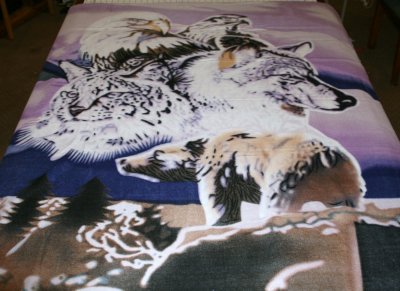 Multiple Animal Fleece Blanket - Raffle, I also have 1 Queen Sz Mink Blanket in this Print for Raffle
