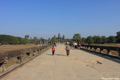 Inside the outer wall of Angkor Wat