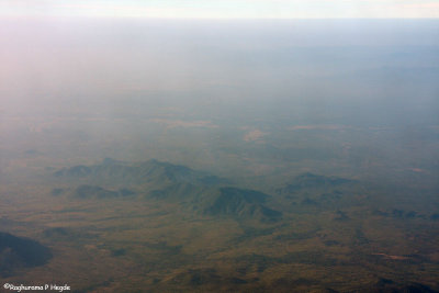 View of the Cambodian landscape from air