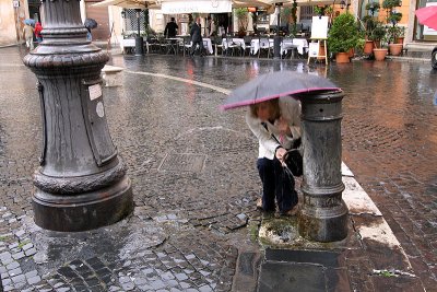 Drinking water in Piazza Navona - Rome